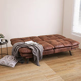 Futon Sofa Bed/Couch, Memory Foam Small Splitback Sofa for Living Room