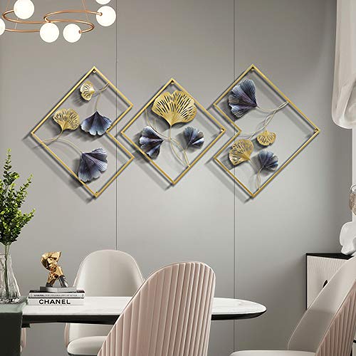 Set of 3 Diamond Metal Wall Decor