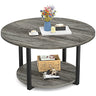 Round Coffee Table Modern Coffee Table Living Room Table Wood Circle