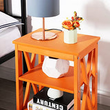 Side End Table with Storage Shelf Nightstands