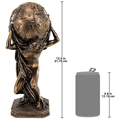 Atlas, Greek Titan Holding The Astronomy Globe Statue