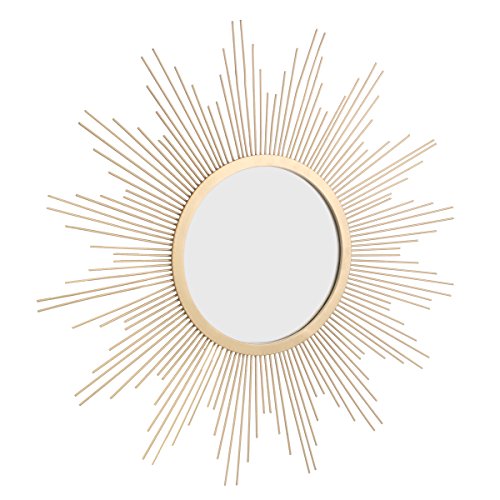 Sunburst Wall mirror, 24 Inch, Gold