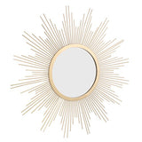 Sunburst Wall mirror, 24 Inch, Gold