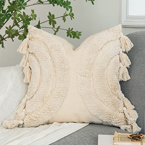 Gorgeous Half Moon Accent Boho Tufted Decorative Throw Pillow Covers