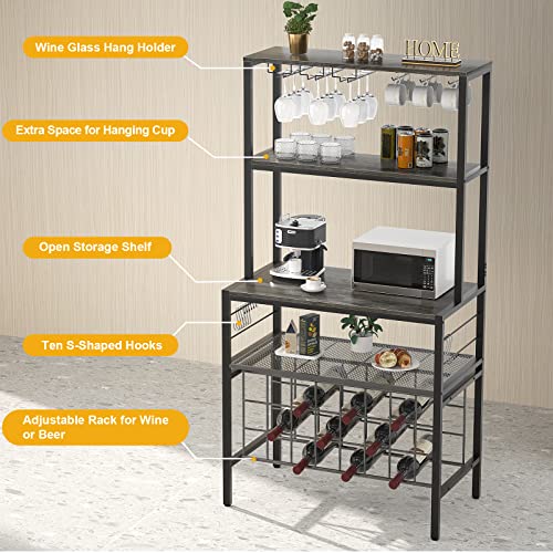 Wine Rack Table, FreeStanding Wine Bar Rack