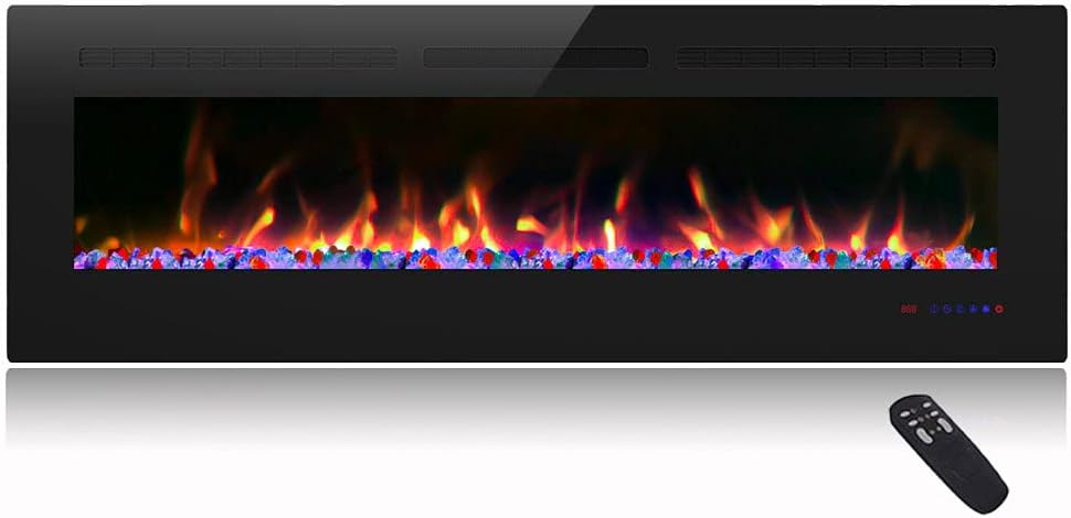 Wall Mounted & Recessed Electric Fireplace Insert