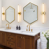 Gold LED Bathroom Vanity Lights Fixtures Over Mirror 22.44 inch Modern 360° Sconces Wall Lighting