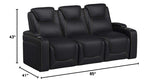 Vienna Home Theater Seating - Top Grain Leather Power Recline Power Headrest