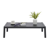 Outdoor Patio Coffee Table All-Weather Aluminum Rectangle Coffee Tables