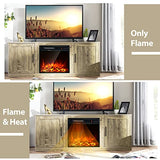 Electric Fireplace TV Stand for TVs up to 65 Inch,with 18 Inch 1500W Faux Fireplace