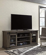 Danell Ridge Rustic TV Stand Fits TVs up to 68", 2 Sliding Barn Doors and 6 Storage Shelves