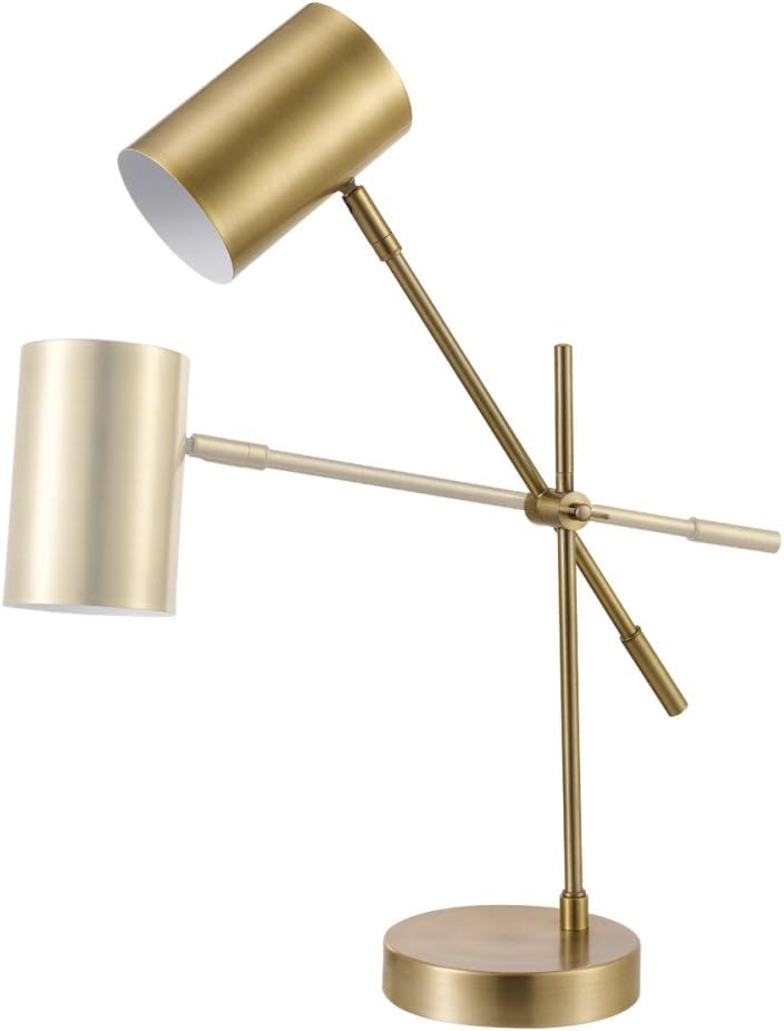 52098 Pratt 20" Desk/Table Lamp, Matte Brass Finish