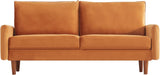 58'' Mid Century Modern Sofa, Small Love Seats for Small Spaces, Velvet Couch