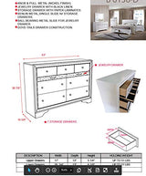 6-Piece Watson King Size Bedroom Set. Bed, Dresser, Mirror, Chest & 2 Night Stands