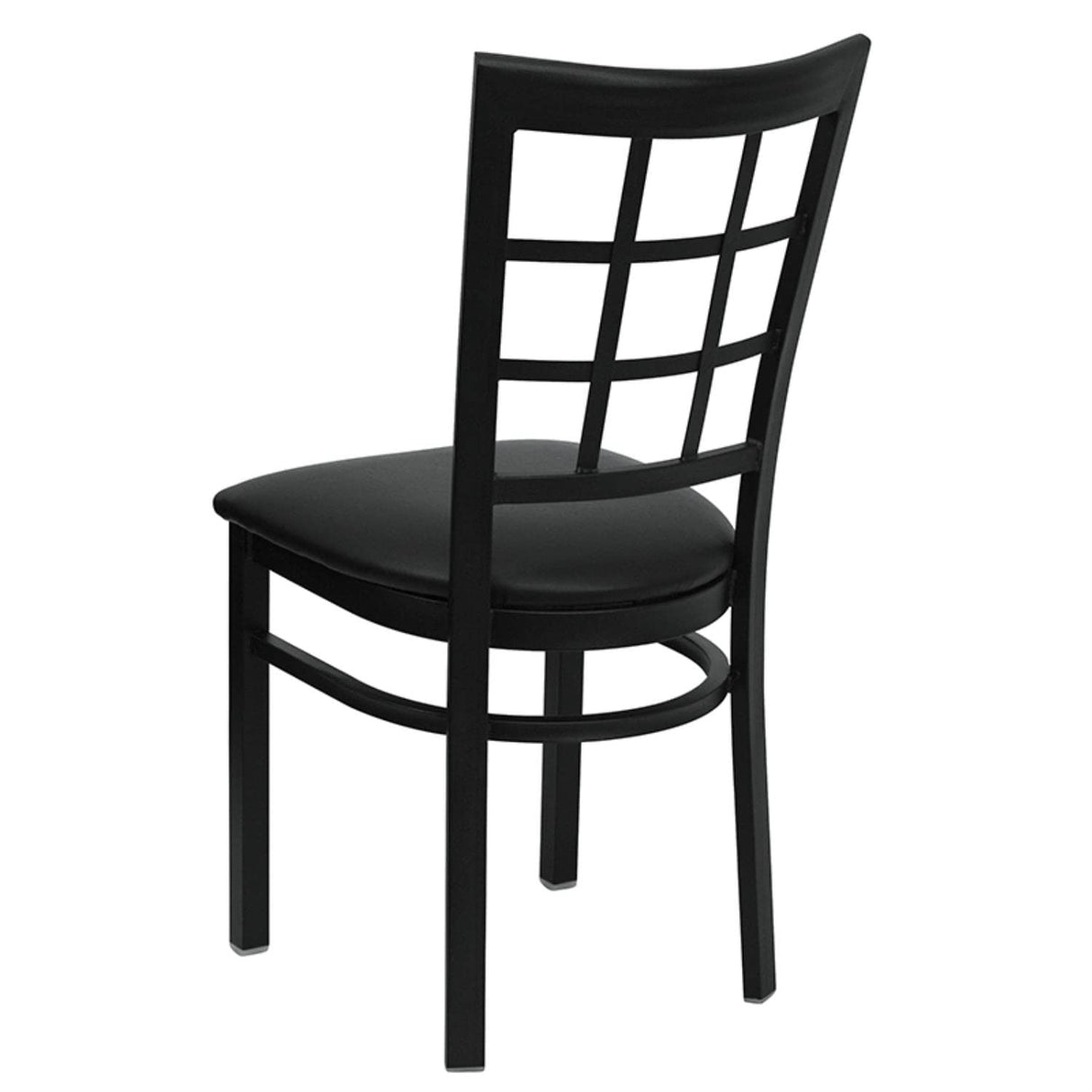 HERCULES Series Black Window Back Metal Restaurant Chair