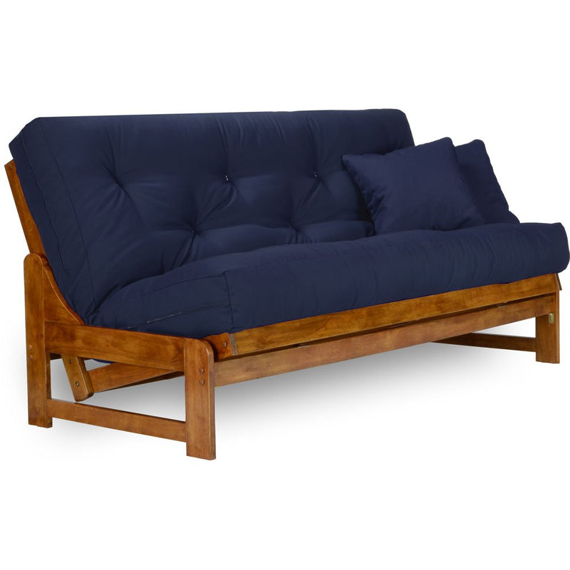 Full size futon frame deals and mattress set