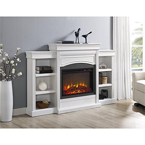 Ameriwood Home Lamont Mantel Fireplace, White