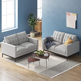 Thompson Loveseat / Tufted Cushions / Green Tea Infused Foam Cushions