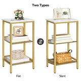 3-Tier End Telephone Table with Adjustable Mesh Shelves