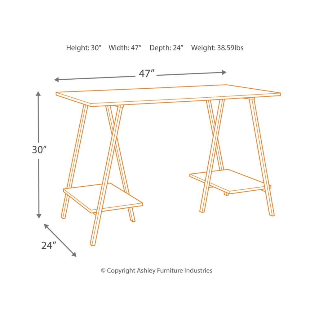 Bertmond Industrial Home Office Writing Desk