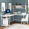 L-Shaped Desk with Hutch