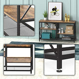 Industrial Console Table,51" Farmhouse Rustic Sofa Table&TV Stand