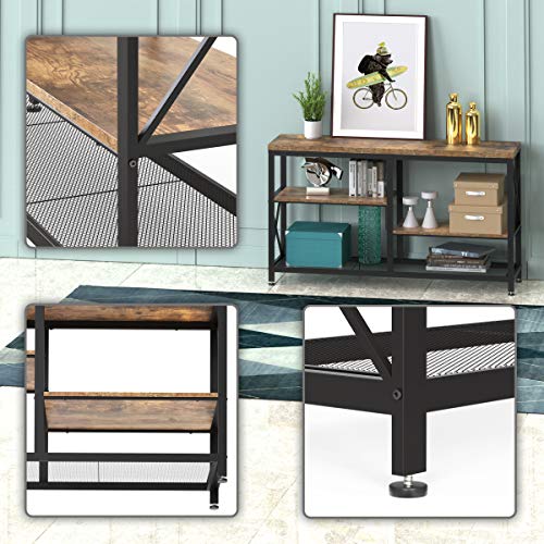 Industrial Console Table,51" Farmhouse Rustic Sofa Table&TV Stand