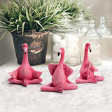 QL60051 The Zen of Pink Flamingos Yoga Statues