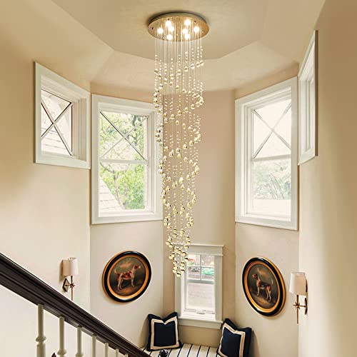 Modern K9 Crystal Raindrop Chandelier Lighting, Modern Crystal Light Fixture