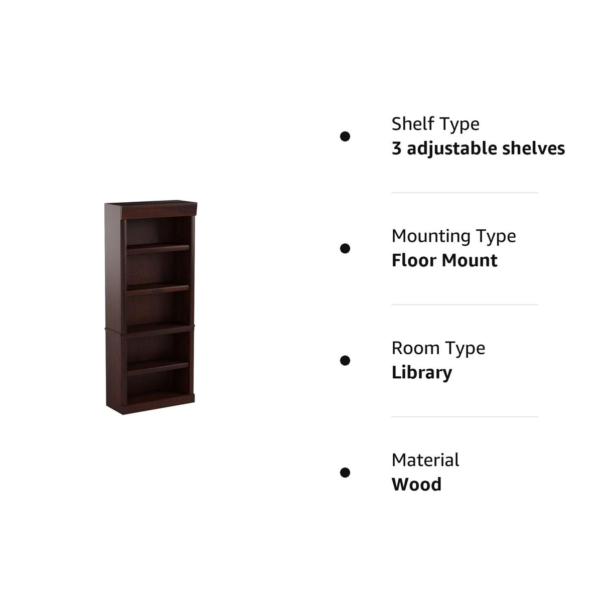 Heritage Hill Library, L: 29.80" x W: 12.99" x H: 71.26"