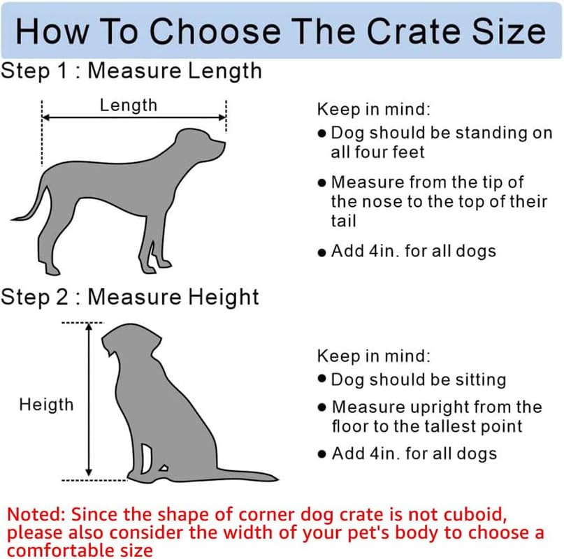 53 inch Furniture Dog Crate Corner, Dog Kennel Corner Wooden End Table with Bowl