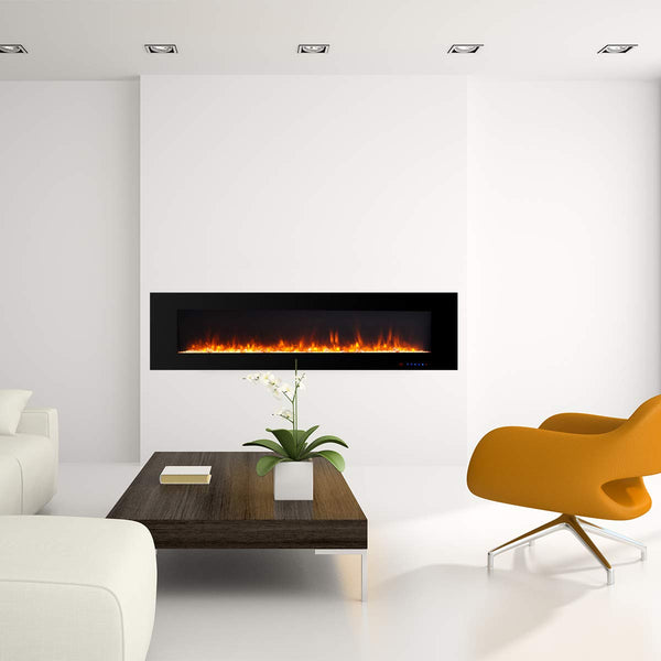 Electric Fireplace 72 Inches Wall Mounted Fireplace