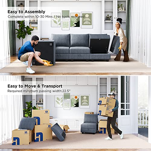 Modular Sectional Sofa U Shaped Couch Reversible Sofa Couch