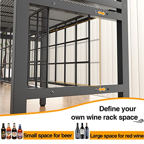 Wine Rack Table, FreeStanding Wine Bar Rack