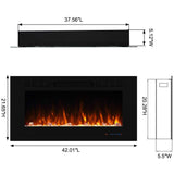 42" Recessed Electric Fireplace Insert 5 Flame Settings