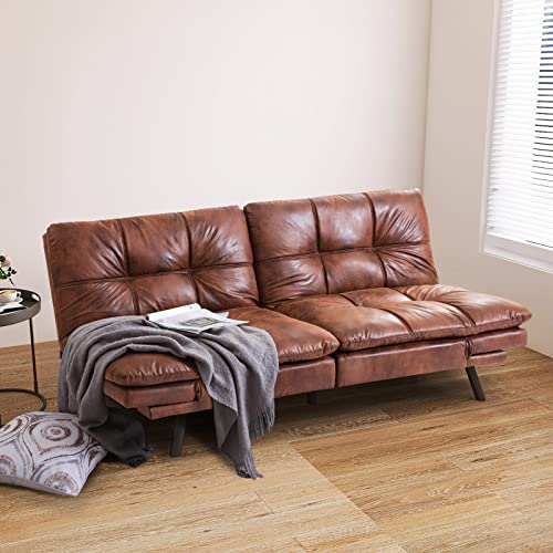 Futon Sofa Bed/Couch, Memory Foam Small Splitback Sofa for Living Room