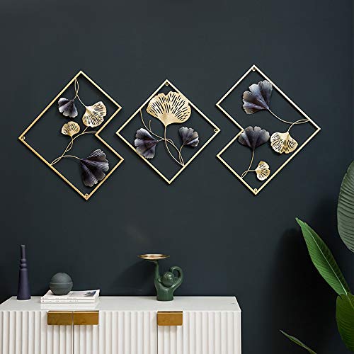 Set of 3 Diamond Metal Wall Decor