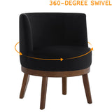 Modern 360 Degree Swivel Accent Chair, Comfy Velvet Round Accent Chair