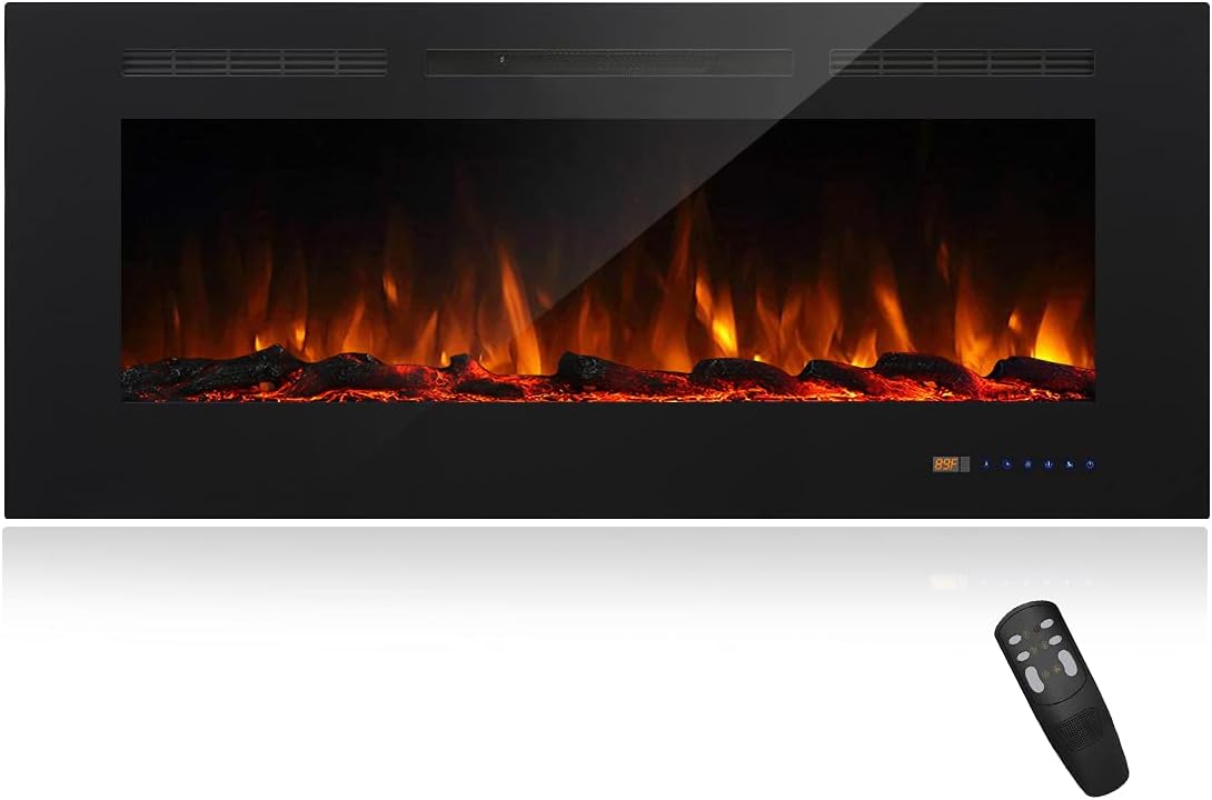 50" Recessed Electric Fireplace Insert 5 Flame Settings