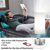 Set of 2 Touch Control Table Lamp, 3 Way Dimmable Modern Nightstand Lamp Sets