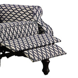 Rosevera Leavitt Living Room Chairs with Padded Seat Sleeper Comfy for bedrooms Lounge Chaise, Standard, Jacquard Navy