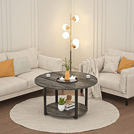 Round Coffee Table Modern Coffee Table Living Room Table Wood Circle