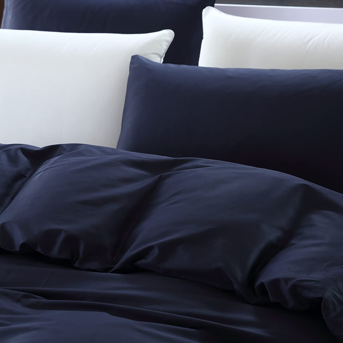 Navy Blue Comforter Set Queen Navy Blue Bedding Set Soft Dark Navy Bedding Comforter