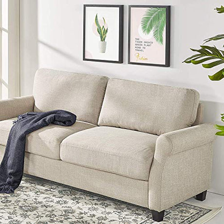 Josh Loveseat Sofa / Easy, Tool-Free Assembly, Beige