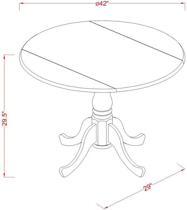 Dublin 5 Piece Set Includes a Round Dining