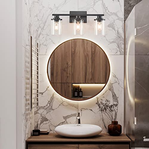 3 Light Black Bathroom Vanity Light, Modern Bathroom Light Fixtures