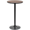 42" H Bar Height Round Bar Table, Rustic Industrial Pub Table