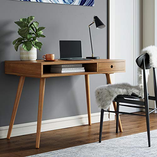 Modern Home Office Writing, Computer or Laptop Desk with Open Storage
