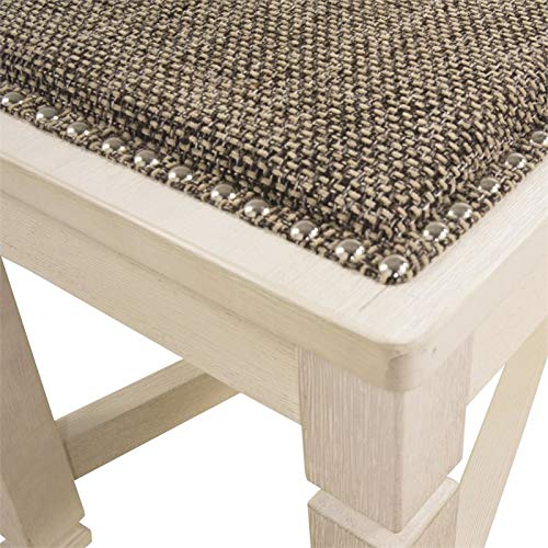 Bolanburg French Country Upholstered Dining Room Bench, Antique White