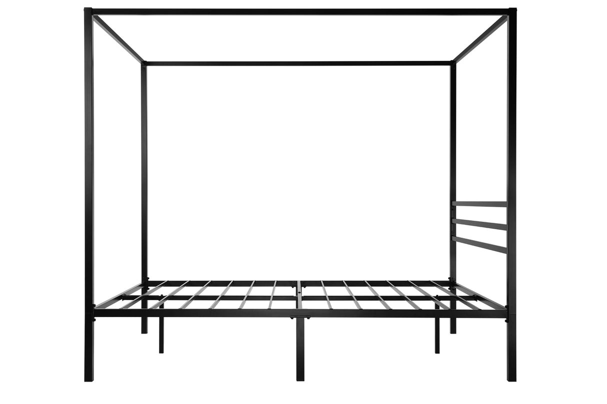 Full Size Metal Canopy Bed Frame, Modern Four-Poster Platform Bed Frame